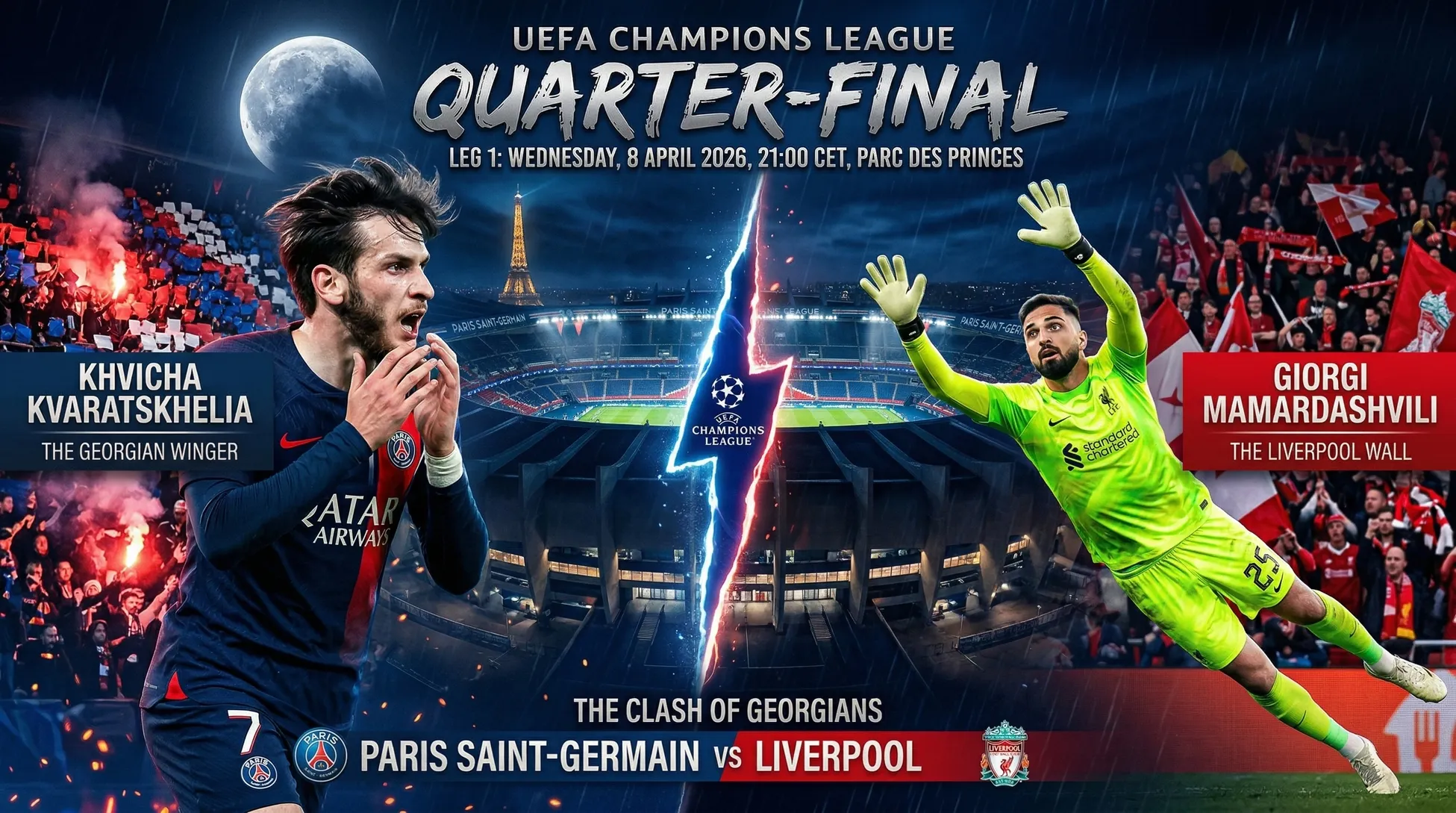 ჩემპიონთა ლიგა პარიზში: პსჟ vs ლივერპული (კვარა მამარდაშვილის წინააღმდეგ)